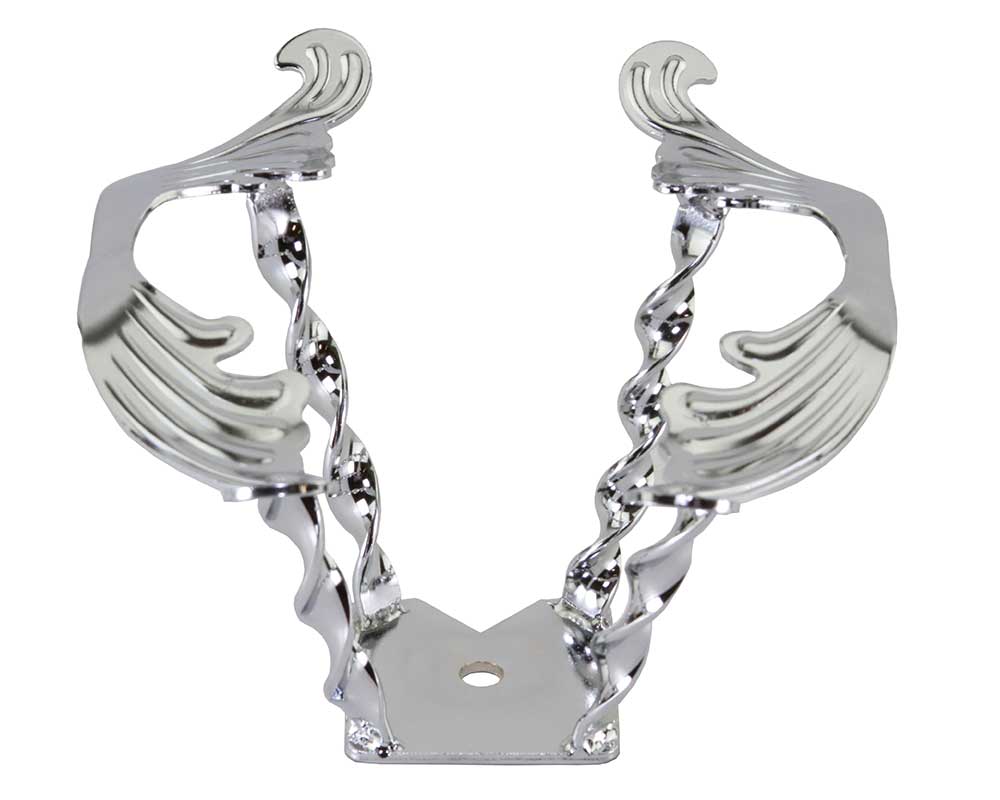 Bike 3D Wing Steering Wheel Chrome.