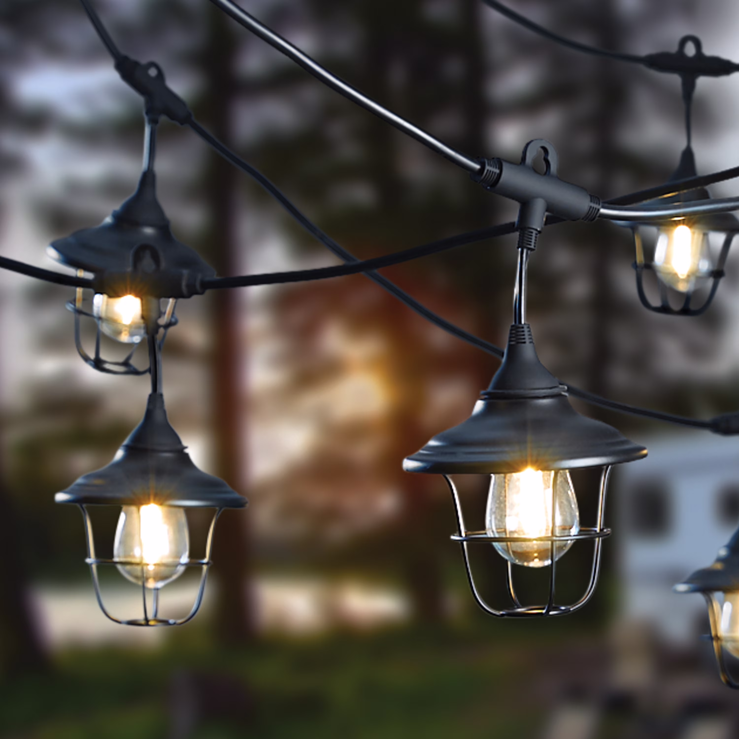 Auto Drive 120 Volts 10 Count Warm White LED Retro Metal Outdoor RV String Light