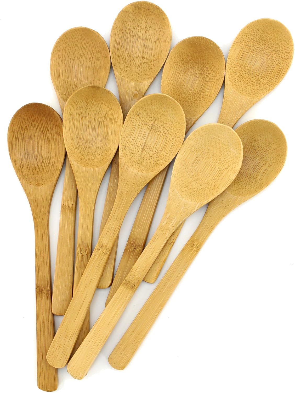 Reusable Solid Bamboo Deluxe Dinner Spoon - Dining Flatware - Kitchen Utensils - 100 Pcs