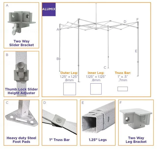 Impact Canopy 10x10 Instant Pop Up Canopy Tent, Aluminum Frame