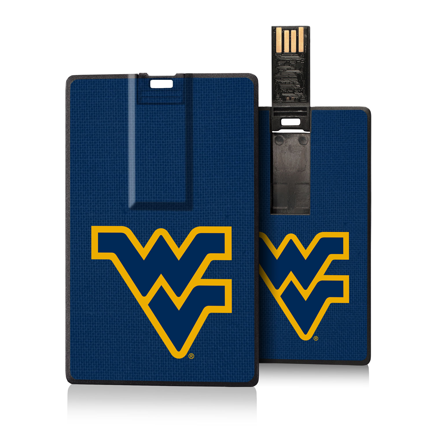 West Virginia Mountaineers Solid Credit Card USB Drive 16GB