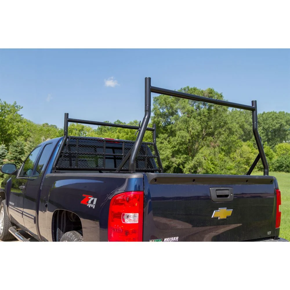 Apex ALRHADLX Adjustable Aluminum Pickup Truck Utility and Headache Rack - 500 lb Cap