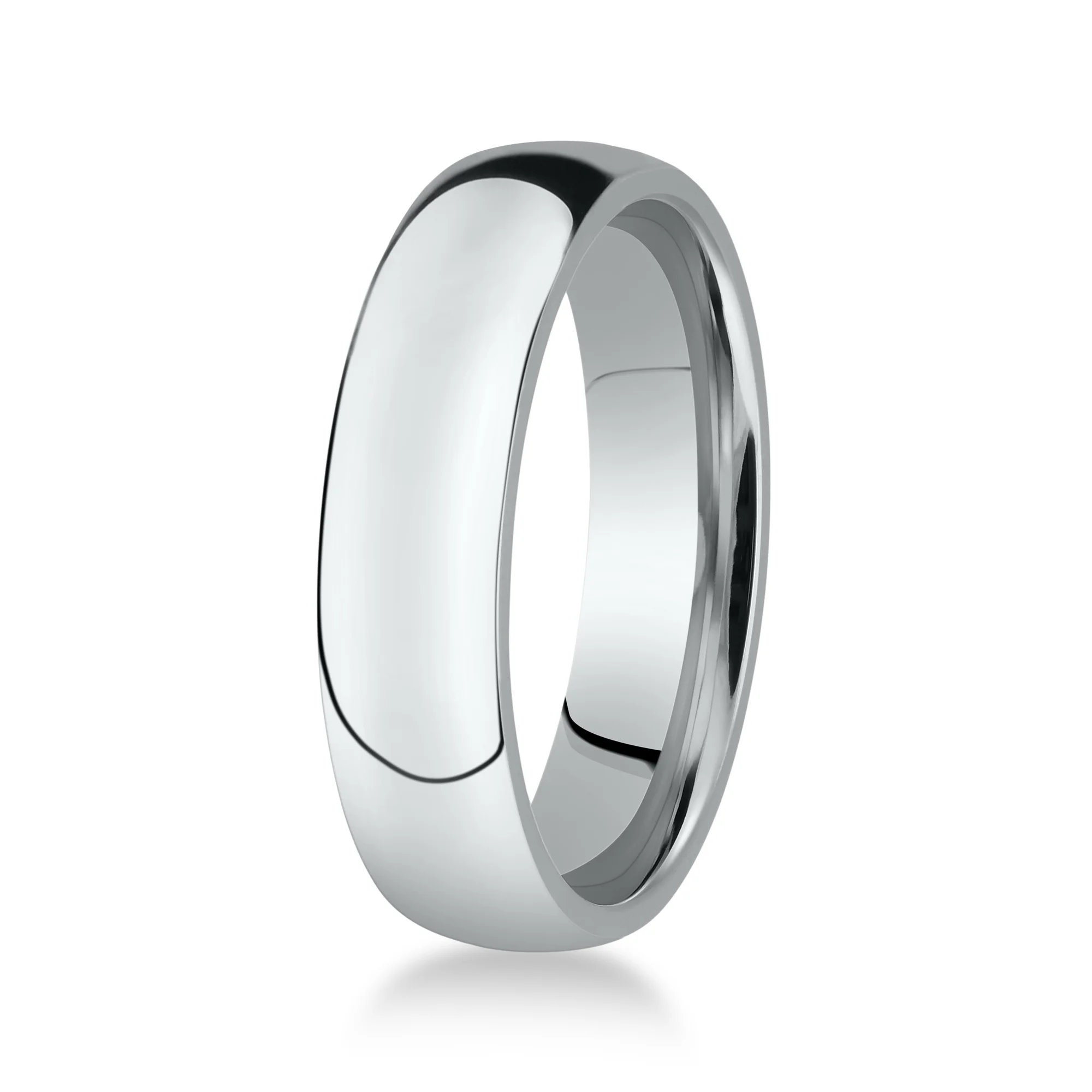 Eternal Bond Stainless Steel Dome 6mm Polished Comfort Fit Wedding Ring (Size 4)