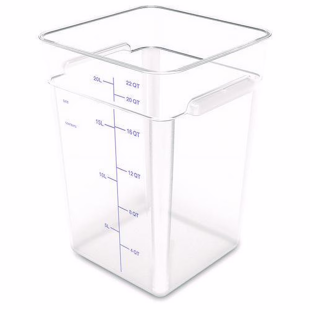 Carlisle 1195607 Squares Clear 22 Quart Food Storage Container