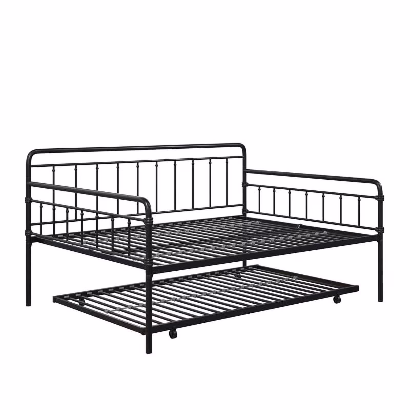 DHP Winston Metal Daybed and Trundle Full Size in Black