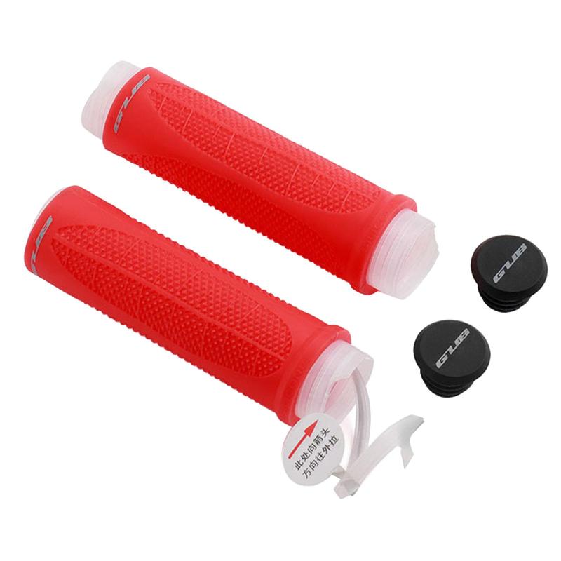 Mountain Bike Grip Bicycle Ultralight Comfortable Silicone Handlebar Grip with End Caps,Anti-Slip/Shock-Absorbing/Super Soft