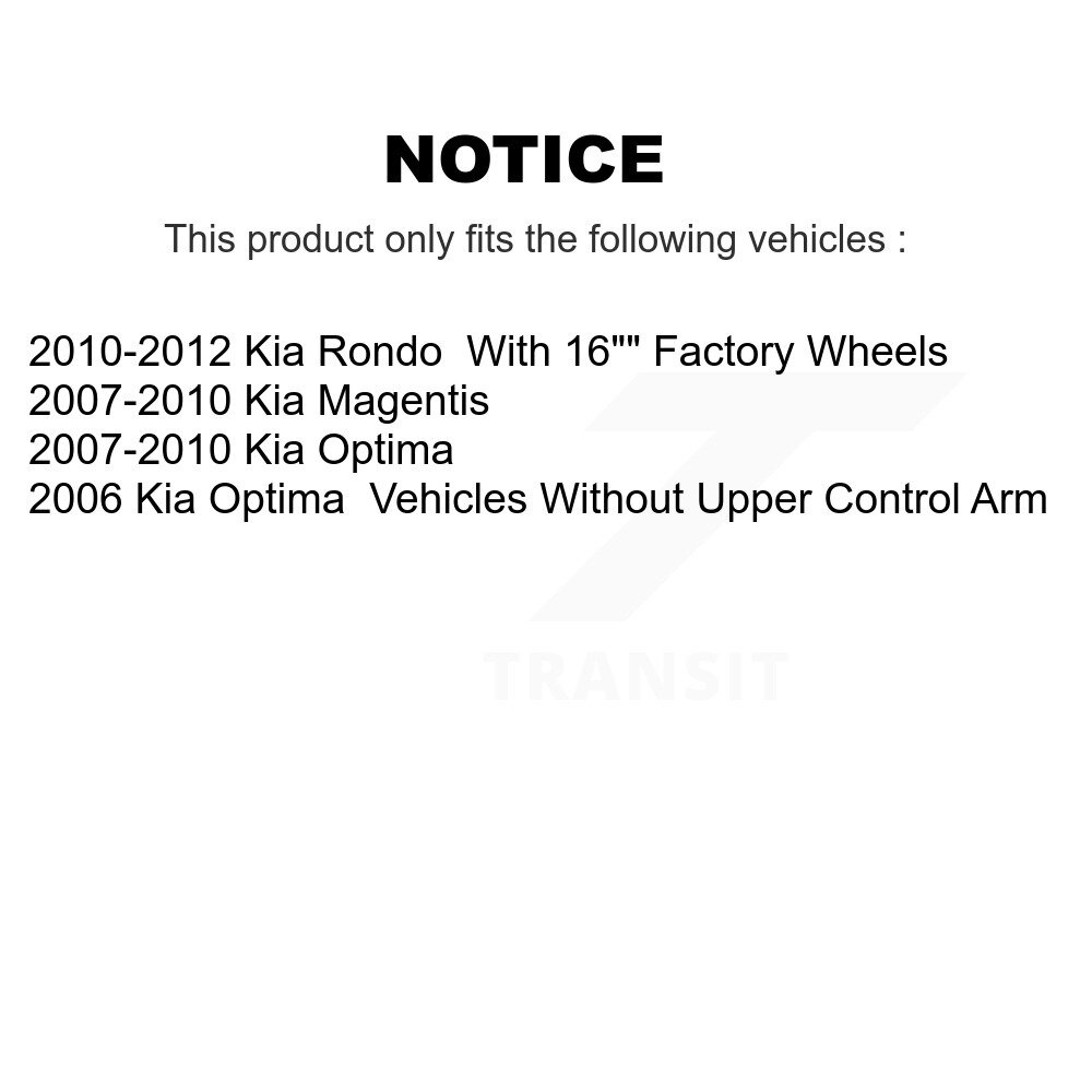 Transit Auto - Front Right (Passenger) Steering Tie Rod End & Boot Kit For Kia Optima Rondo Magentis KTB-100629