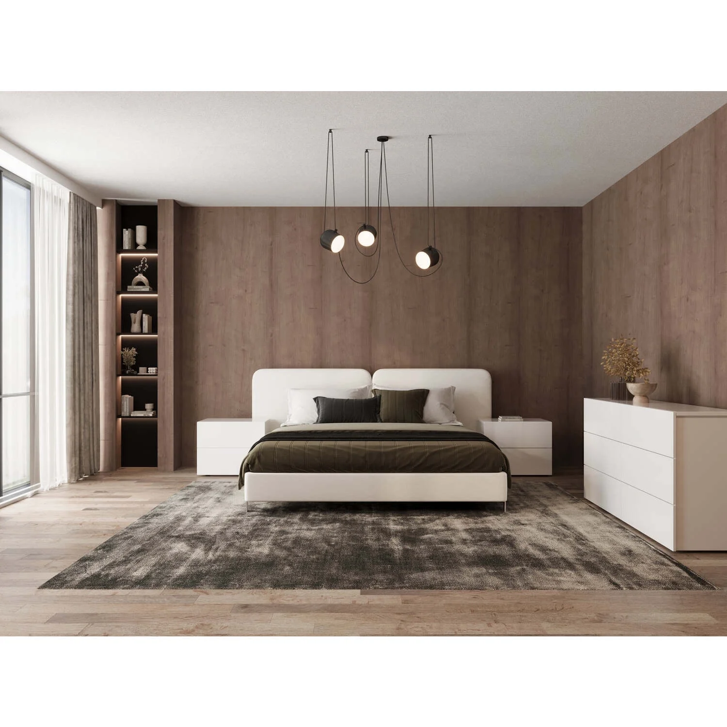 Casabianca Home Ayla dresser in white high gloss.