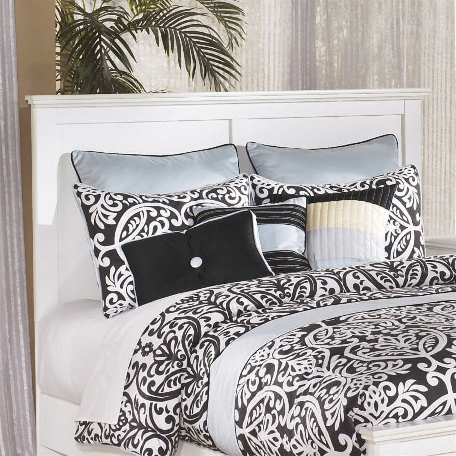 Bowery Hill Wood Full Queen Panel Headboard in White