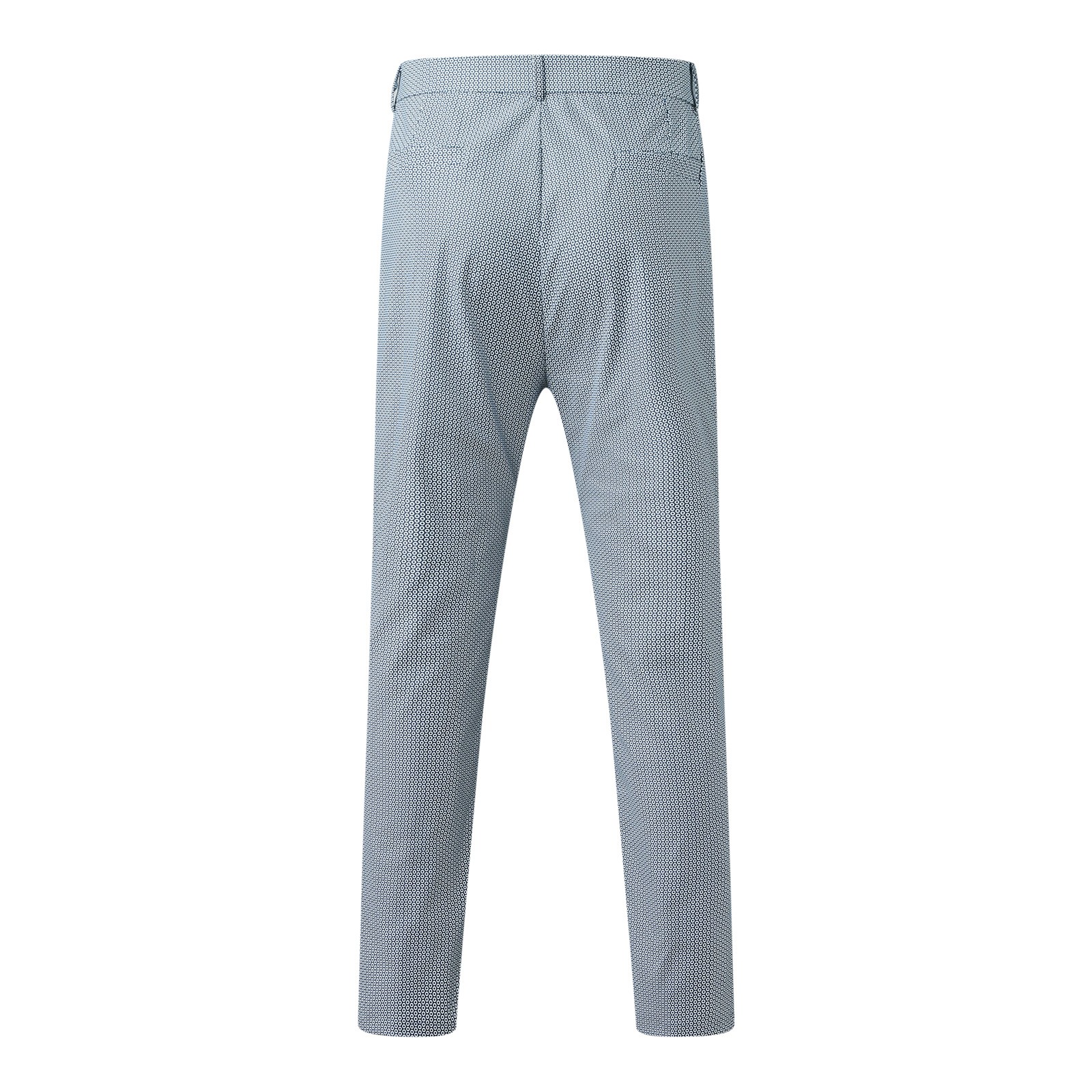 Men'S Casual Versatile Fashion Stretch Pants Dot Print Slim Fit Small Feet Suit Trousers Casual Pants Grey M