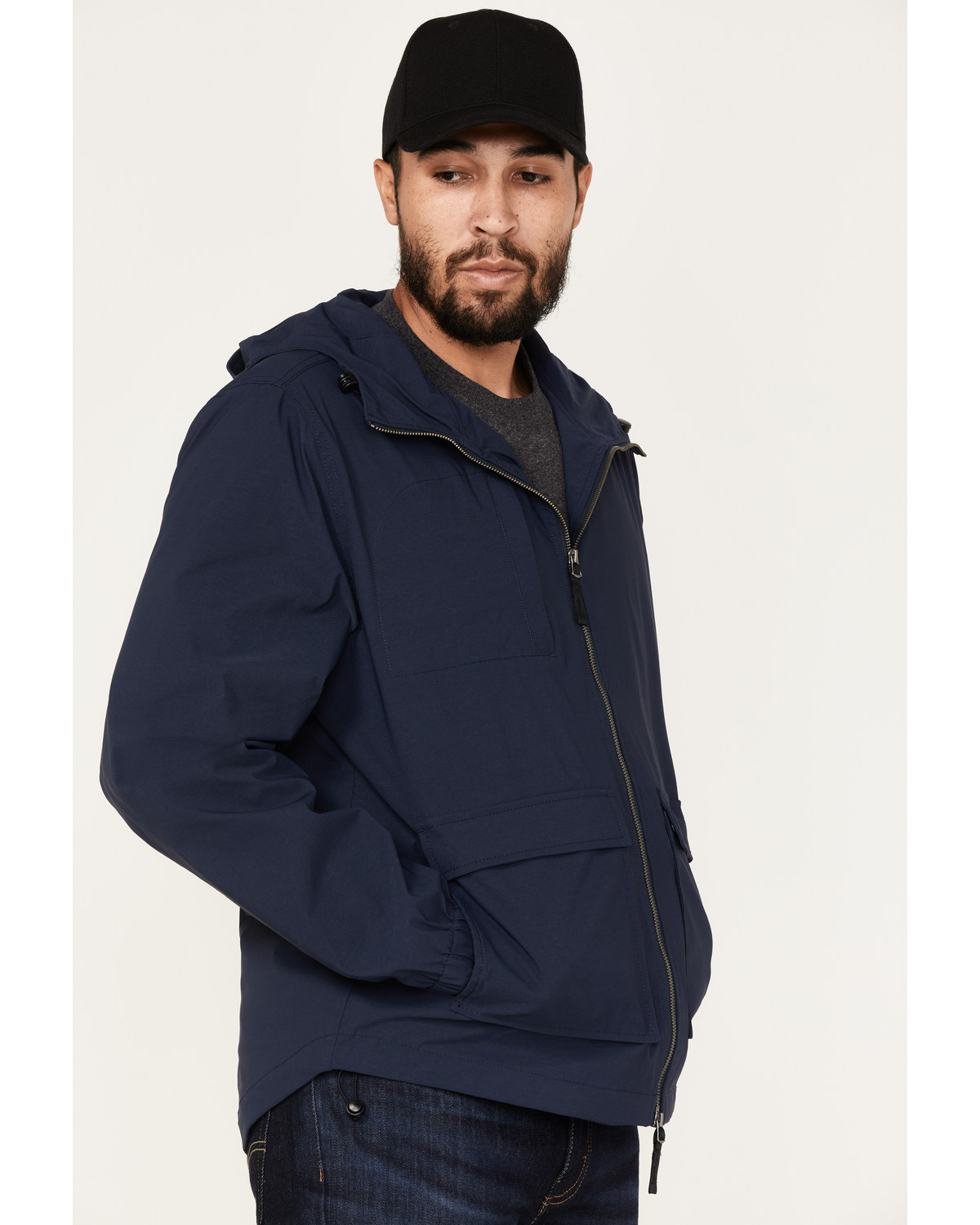 Brixton Men's Utility Packable Parka Jacket Navy Medium  US