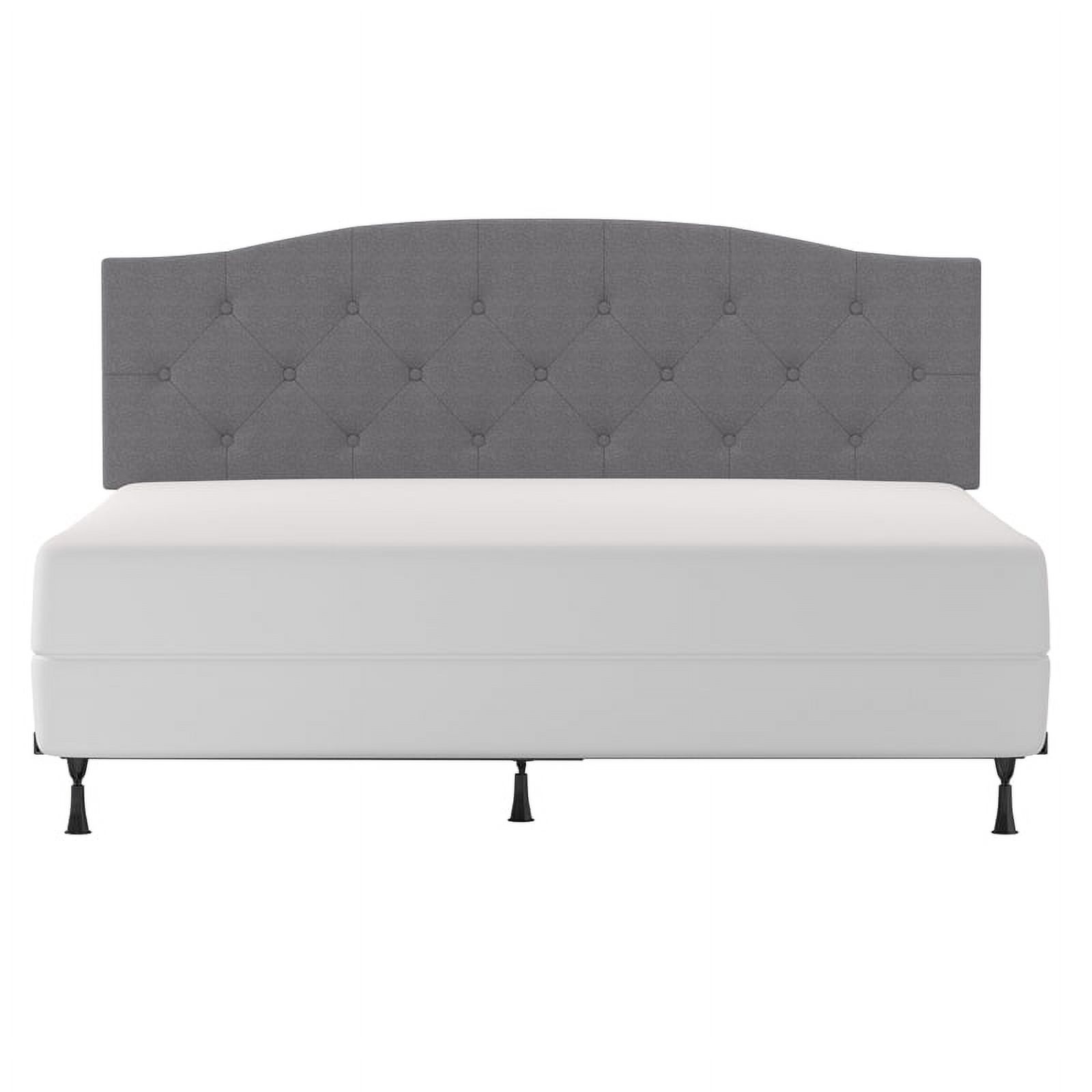 Bowery Hill Upholstered King/Cal King Headboard in Glacier Gray Fabric