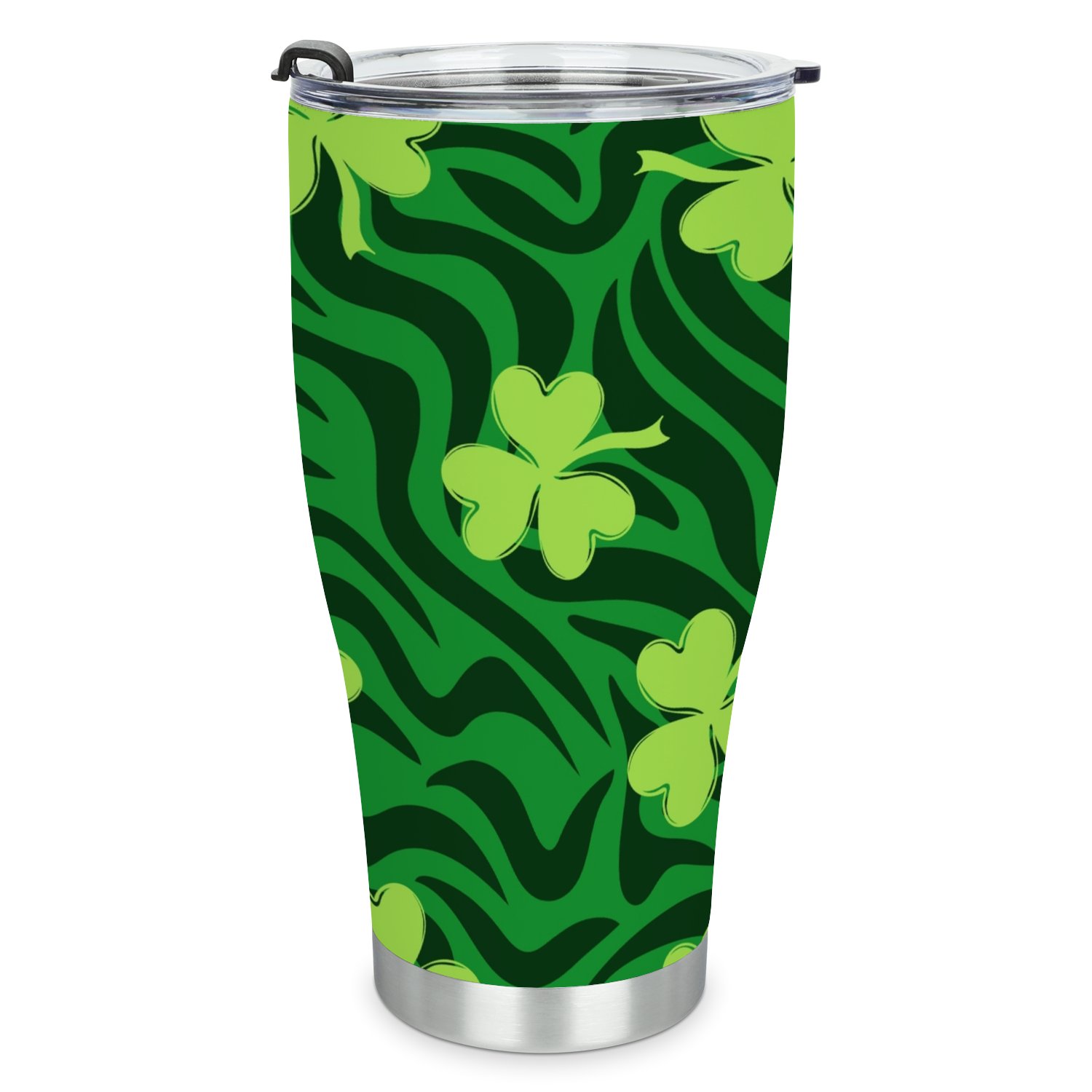 Hidove Stainless Steel Tumbler, Striped Zebra Skin Seamless Pattern 30oz Leak Proof & Stainless Steel Bottle for Hot & Cold Drinks - Coffee Travel Mug, Water Metal Canteen, Thermal Cup