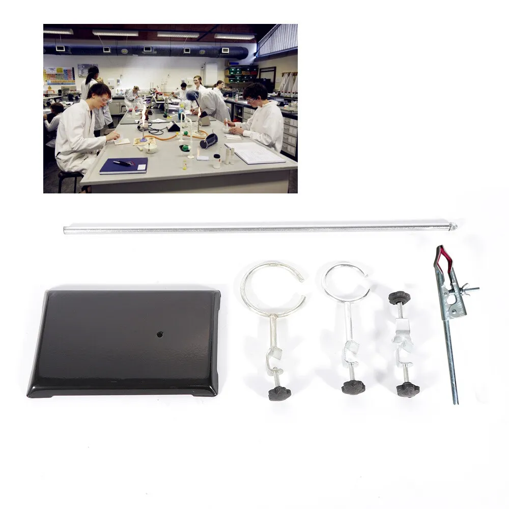 Lab Clamp Stands Support Platform Beakers Clip Condenser Chemistry Holder 50cm