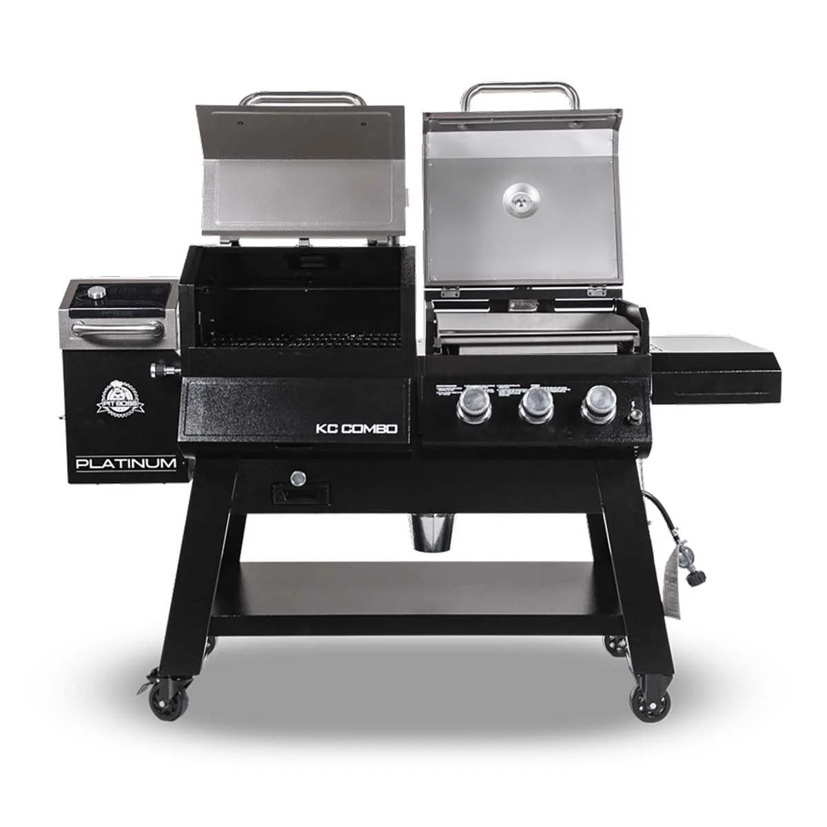 Pit Boss Platinum KC Combo, Wi-Fi® and Bluetooth® Wood Pellet and Gas Grill