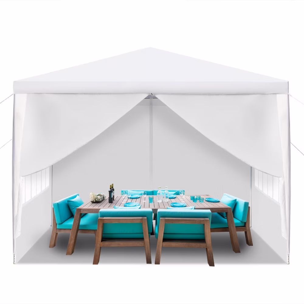 Ktaxon 10'x10' Outdoor Gazebo Canopy Wedding Party Tent White-4
