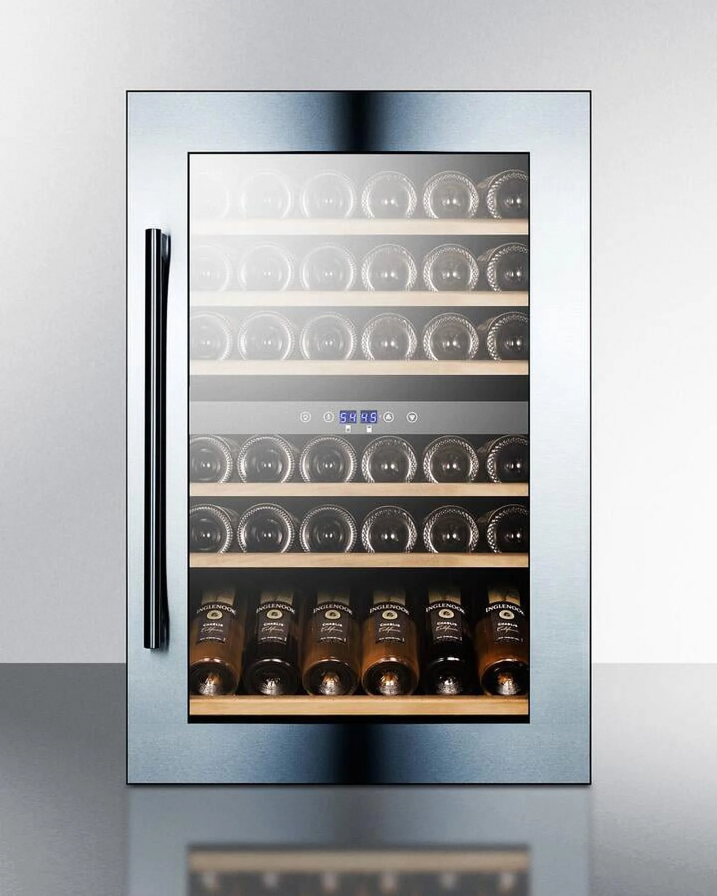 Summit VC60D - Wine cooler - built-in - niche - width: 21.7 in - depth: 22 in - height: 33.5 in - stainless steel