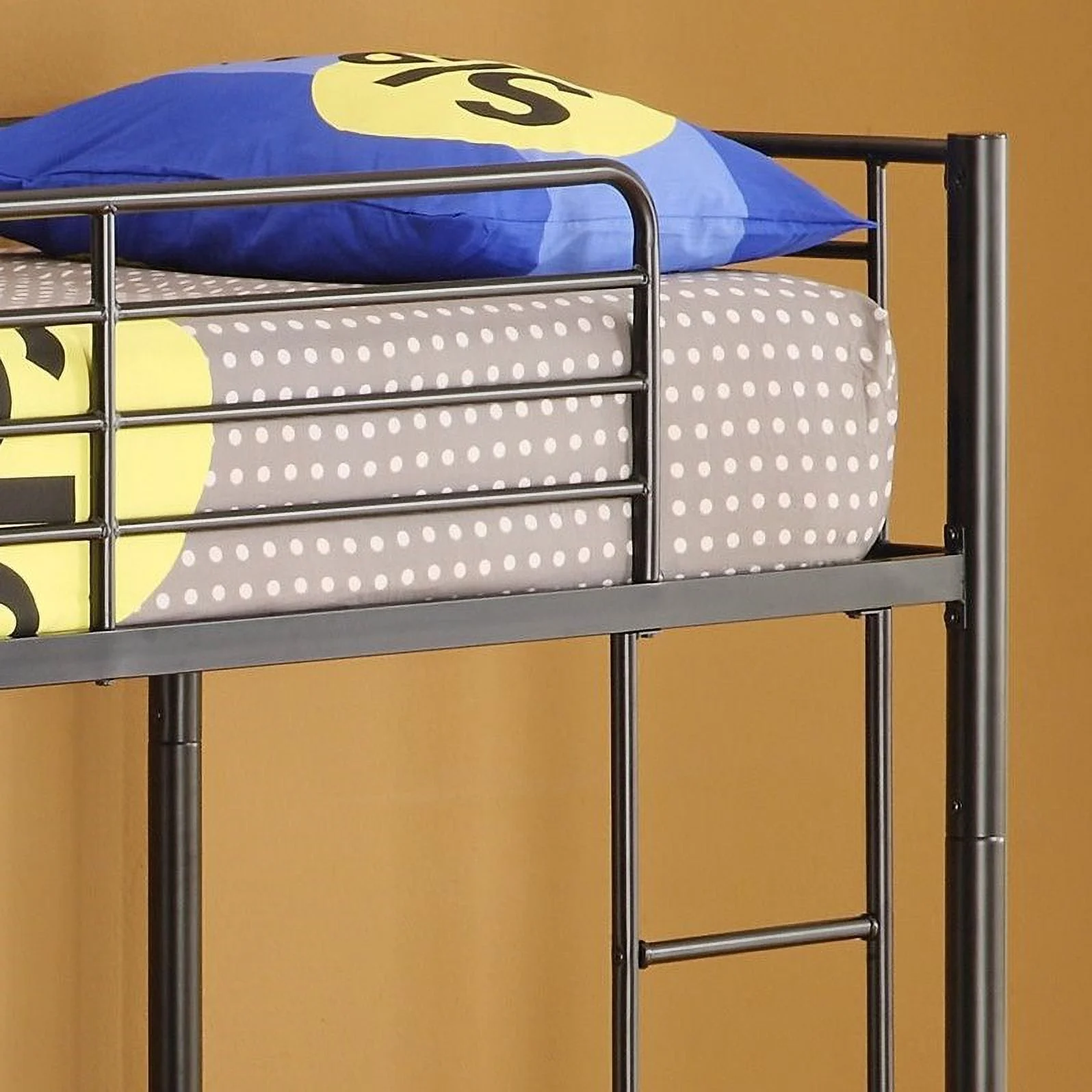 Kingfisher Lane Twin over Twin Metal Bunk Bed in Black Finish