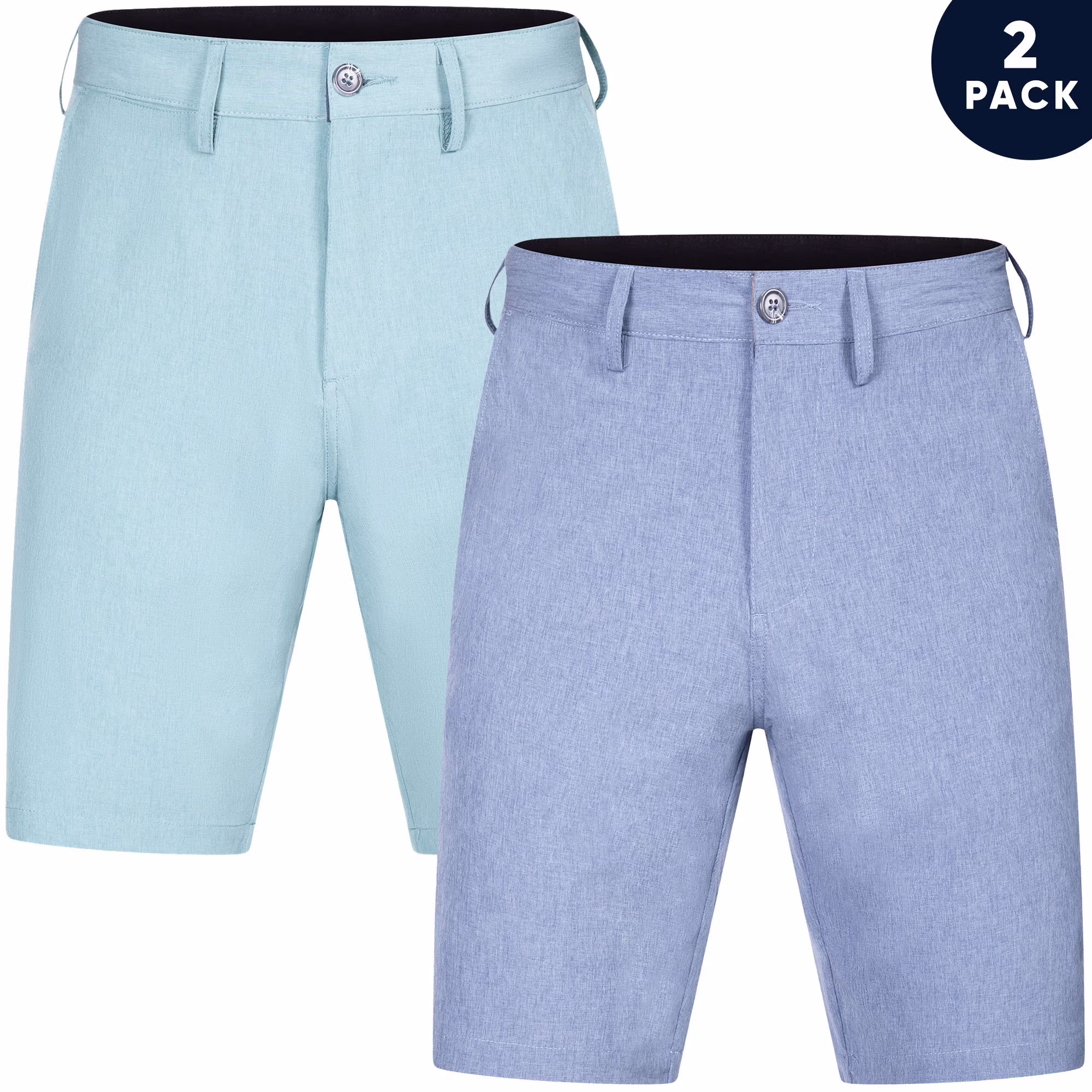 Brickline 2-Pack Men's Hybrid Shorts - Big & Tall Sizes up to 50 - Quick Dry Stretch Fabric - Perfect for Swimming, Golf, Casual Wear, and Outdoor Activities - Available in Multiple Colors