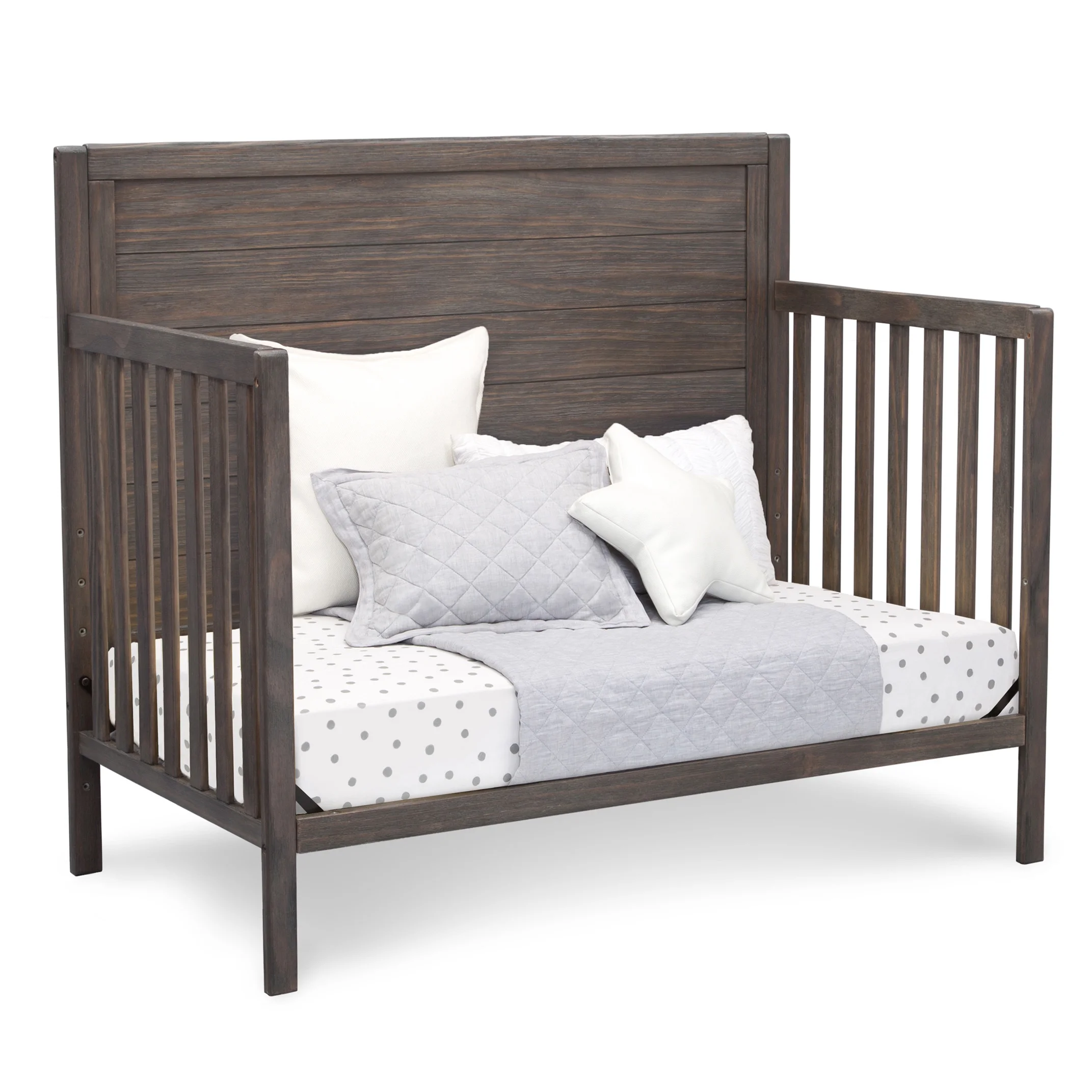 Delta Children Cambridge Mix and Match 4-in-1 Convertible Baby Crib,, Rustic Grey