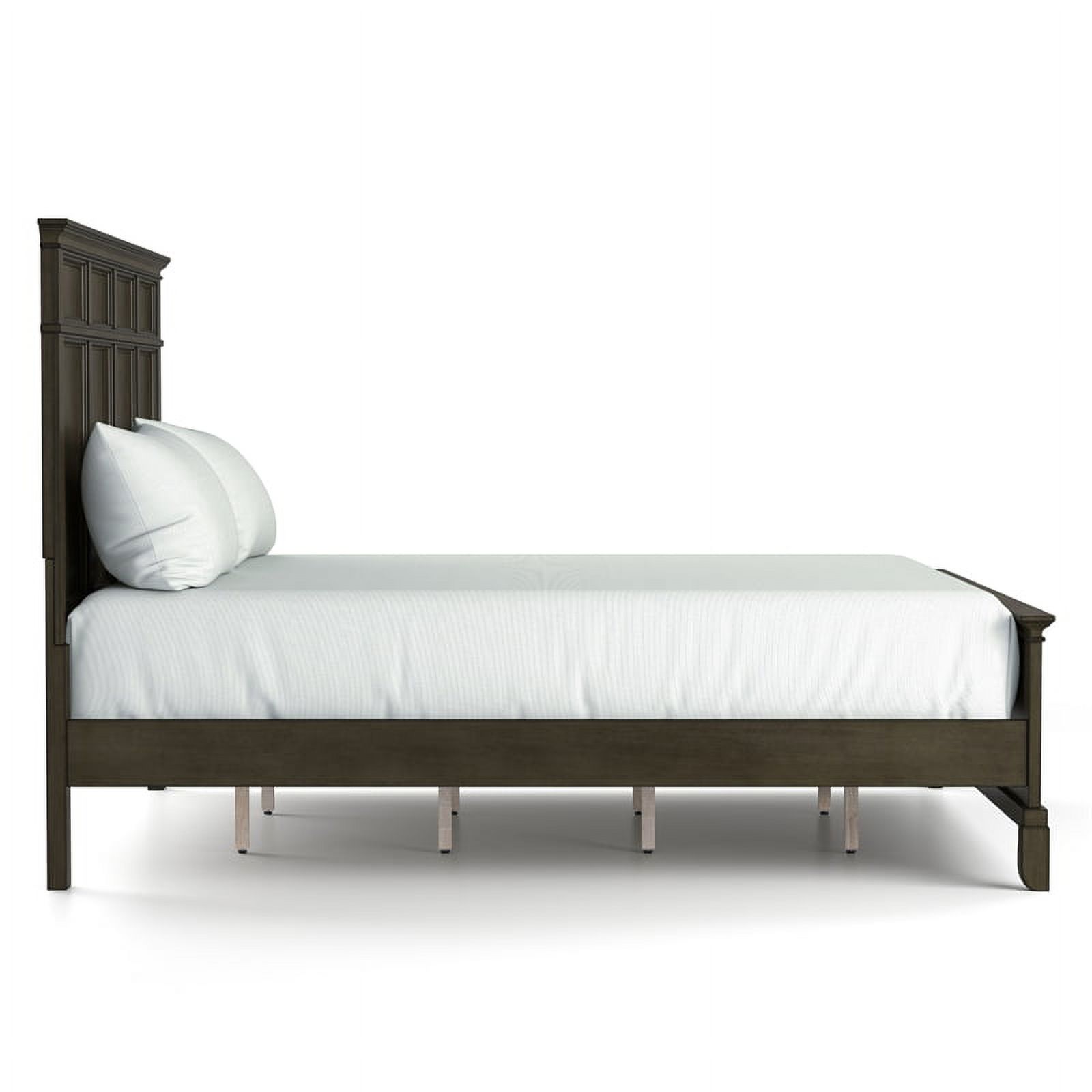 FOA Parro 5pc Gray Wood Bedroom Set - Queen + 2 Nightstands + Dresser + Mirror