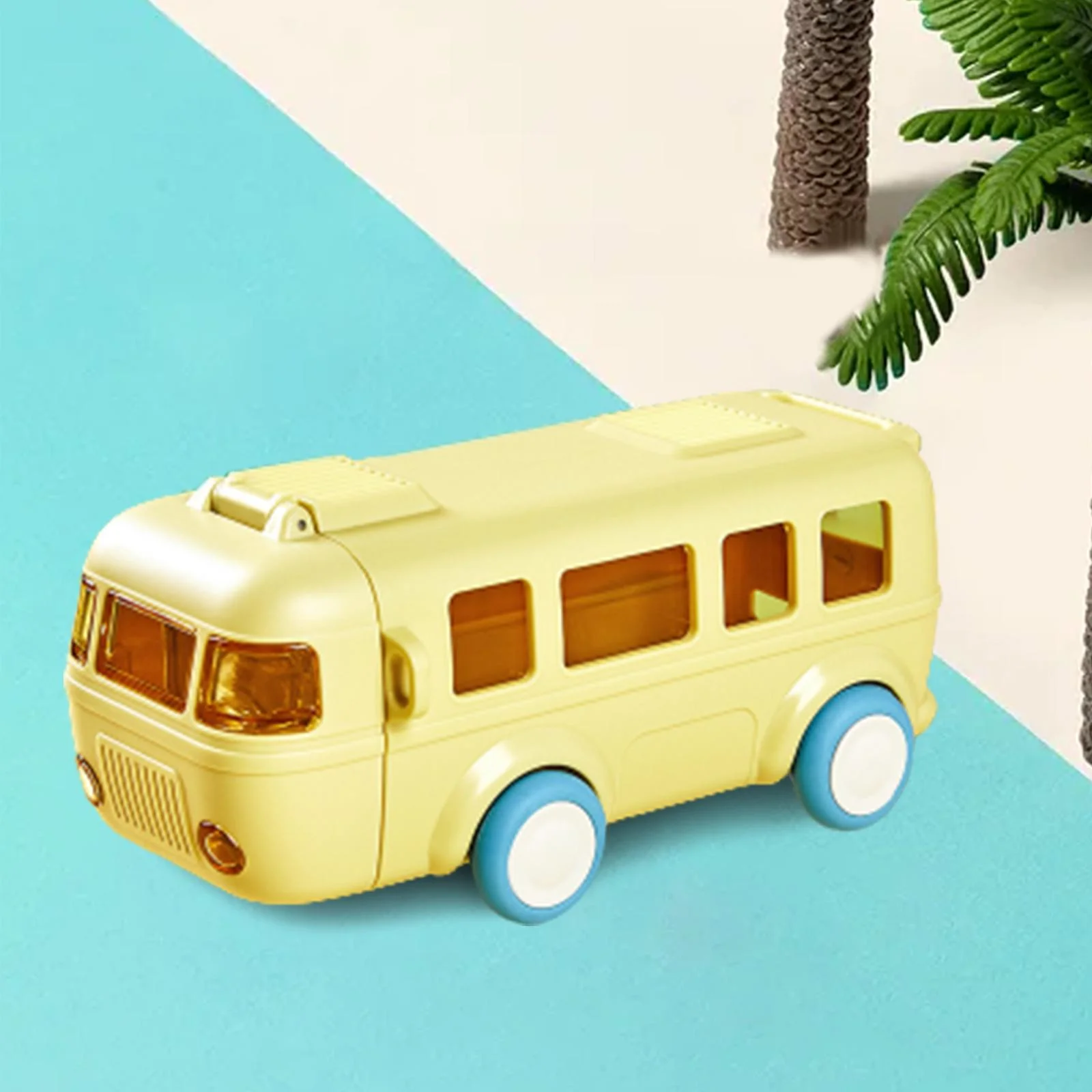 cute and cute Water Bottle Drinking Cups Toddlers Cartoon Car Kid Water Bottle Yellow