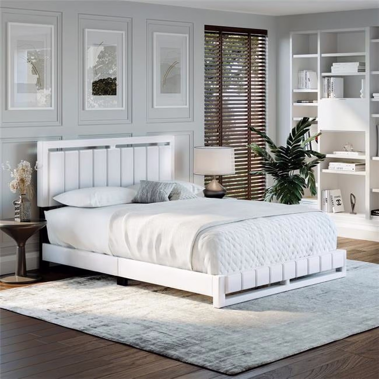 Boyd Sleep BMPBWT201EK Beau Faux Leather Upholstered Platform Bed