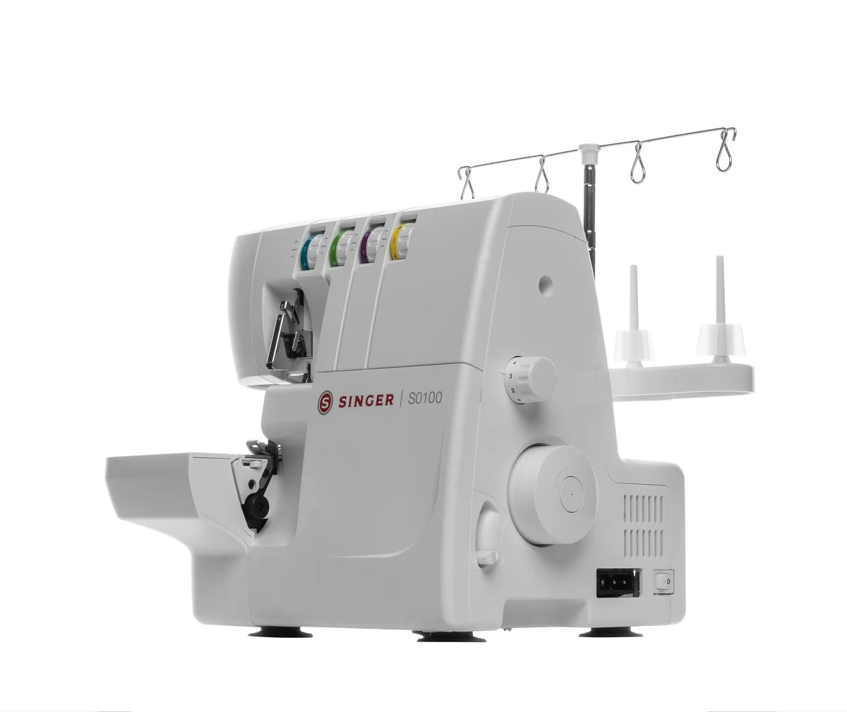 Singer® S0100 Serger Overlock Machine With 2/3/4 Thread Capacity And Free Arm, White