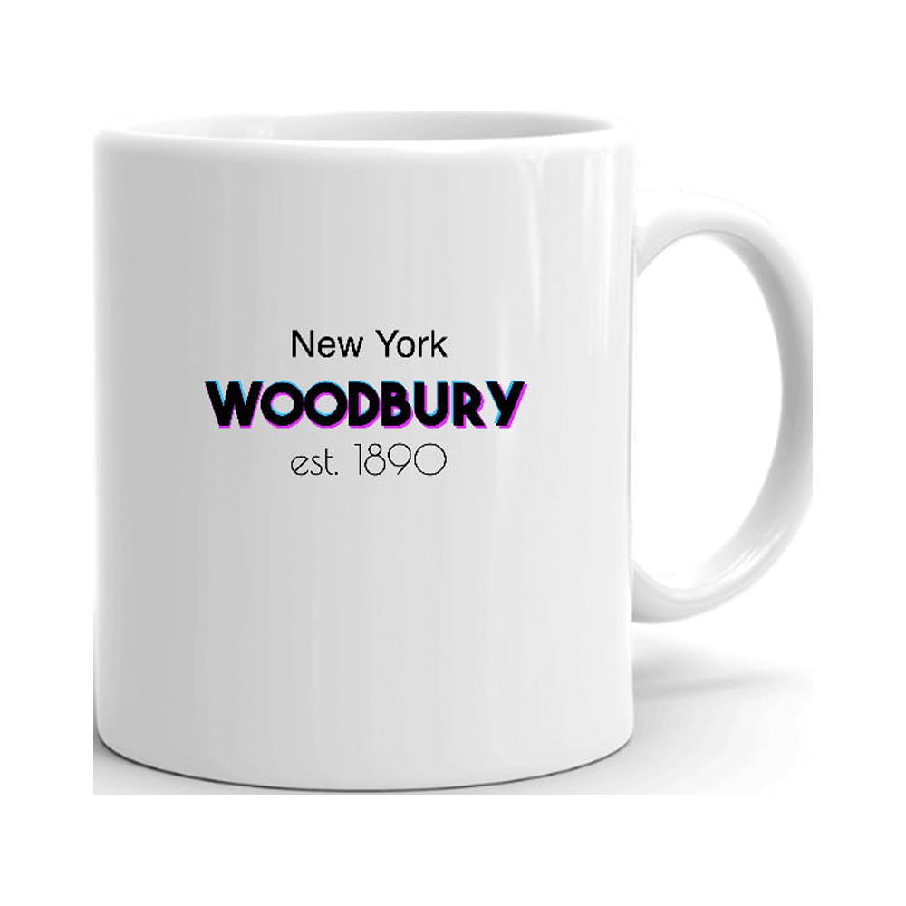 Tri Color Woodbury New York Ceramic Dishwasher And Microwave Safe Mug By Undefined Gifts