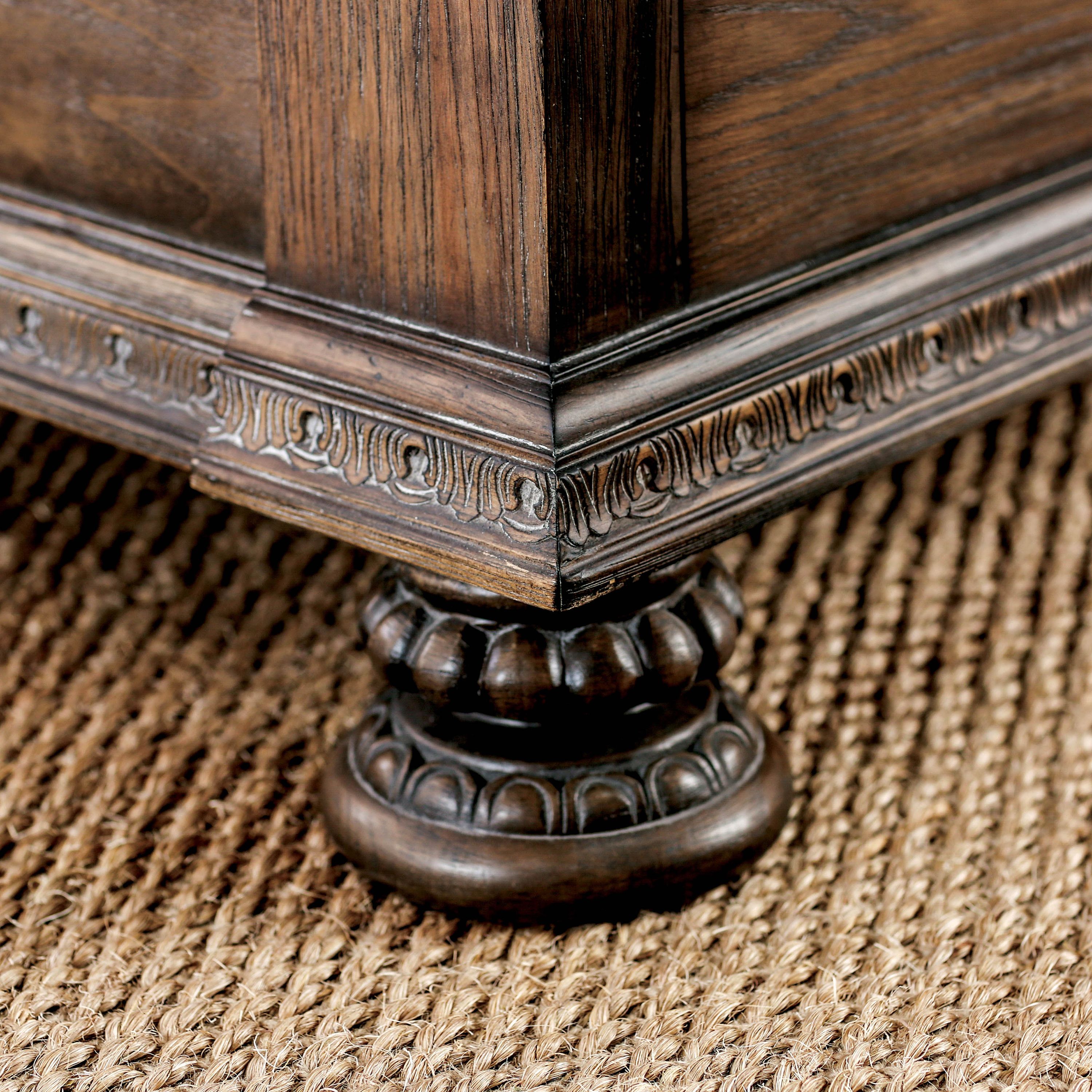 Furniture of America Arlette Bed, Eastern King, Beige, Natural Tone