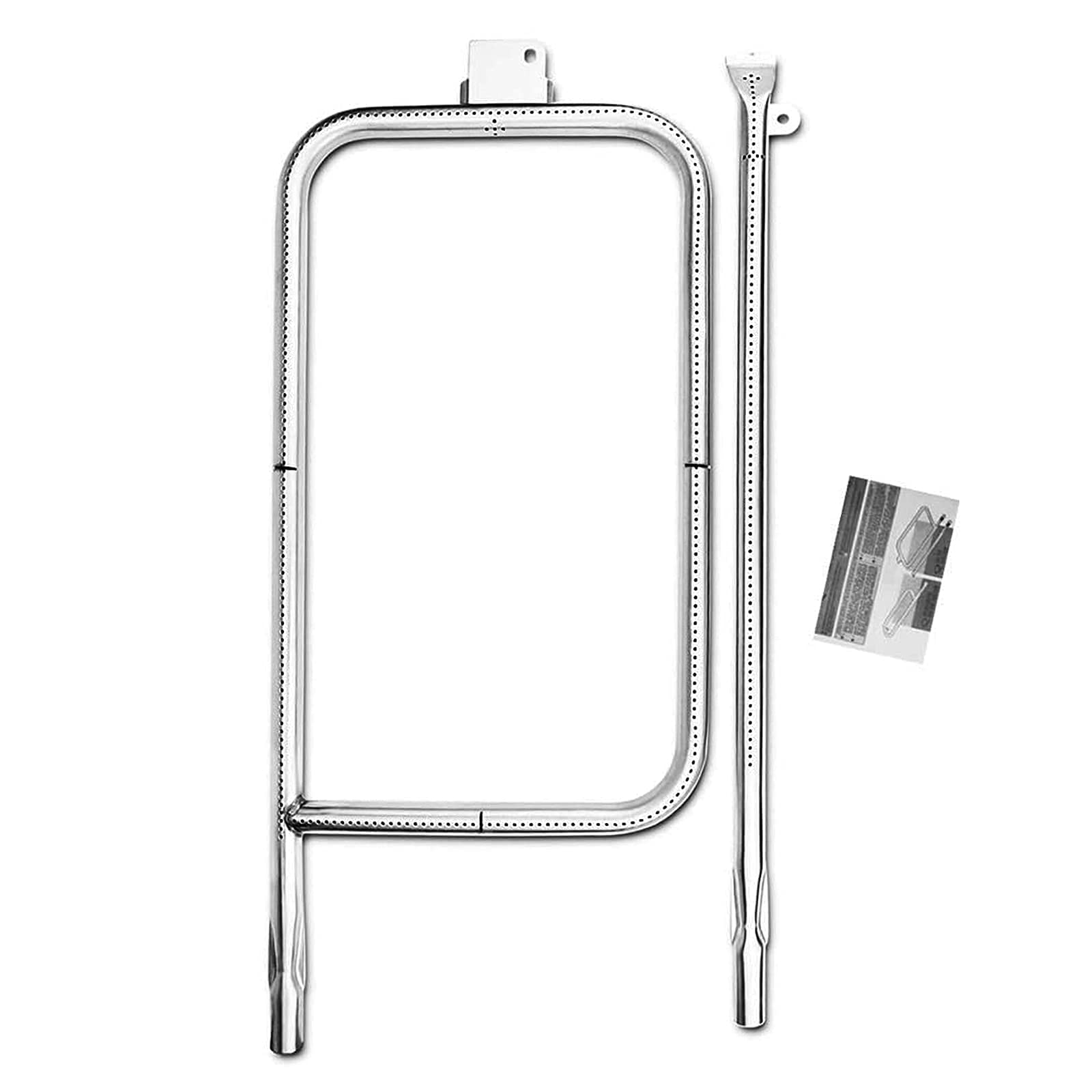 Hisencn 65032 Cooking Burner Tube Set for Weber Q300, Q320, Q3000, Q3200 Gas Grills, 304 Stainless Steel Grill Burner Kit Replacement for Weber Q Series