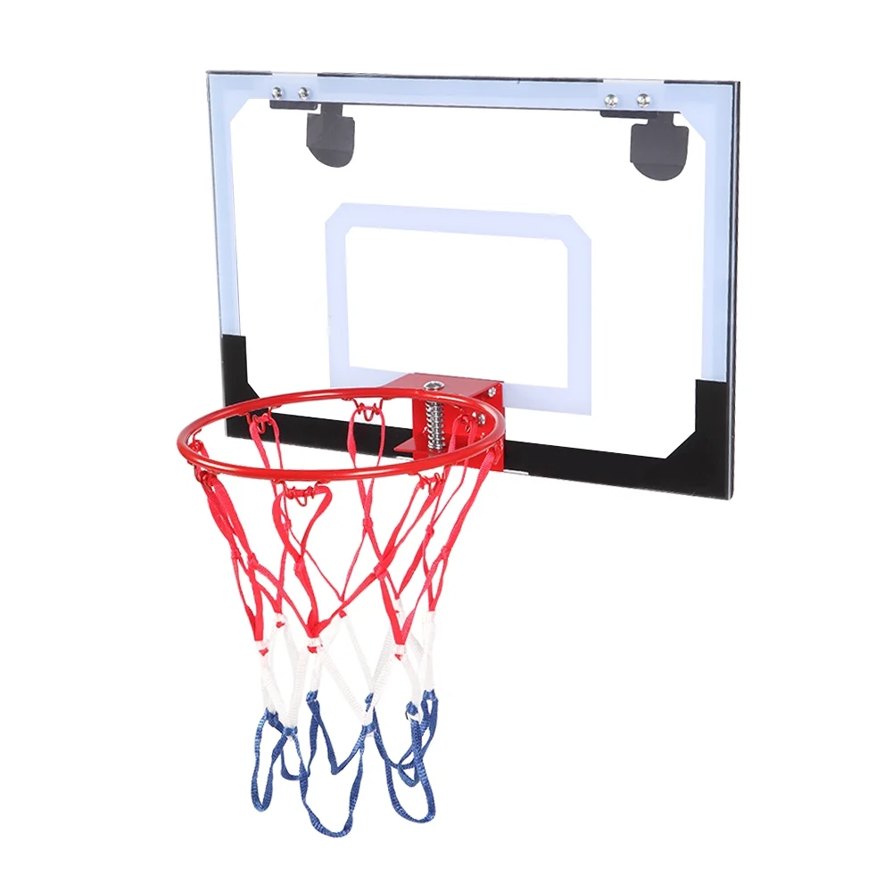 Ktaxon Clear Miniature Basketball Backboard Wall-Mount Hoops and Goals with Ball and Pump (Needle is contained into the air pump)