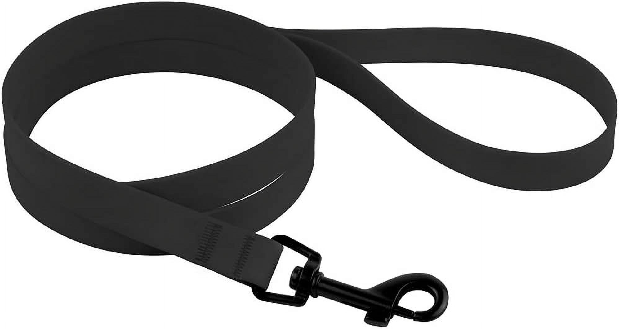 CollarDirect Waterproof Dog Leash Small Medium Large Durable Pet Leashes for Walking Training Running Pink Black Blue Orange Green (L, Black)