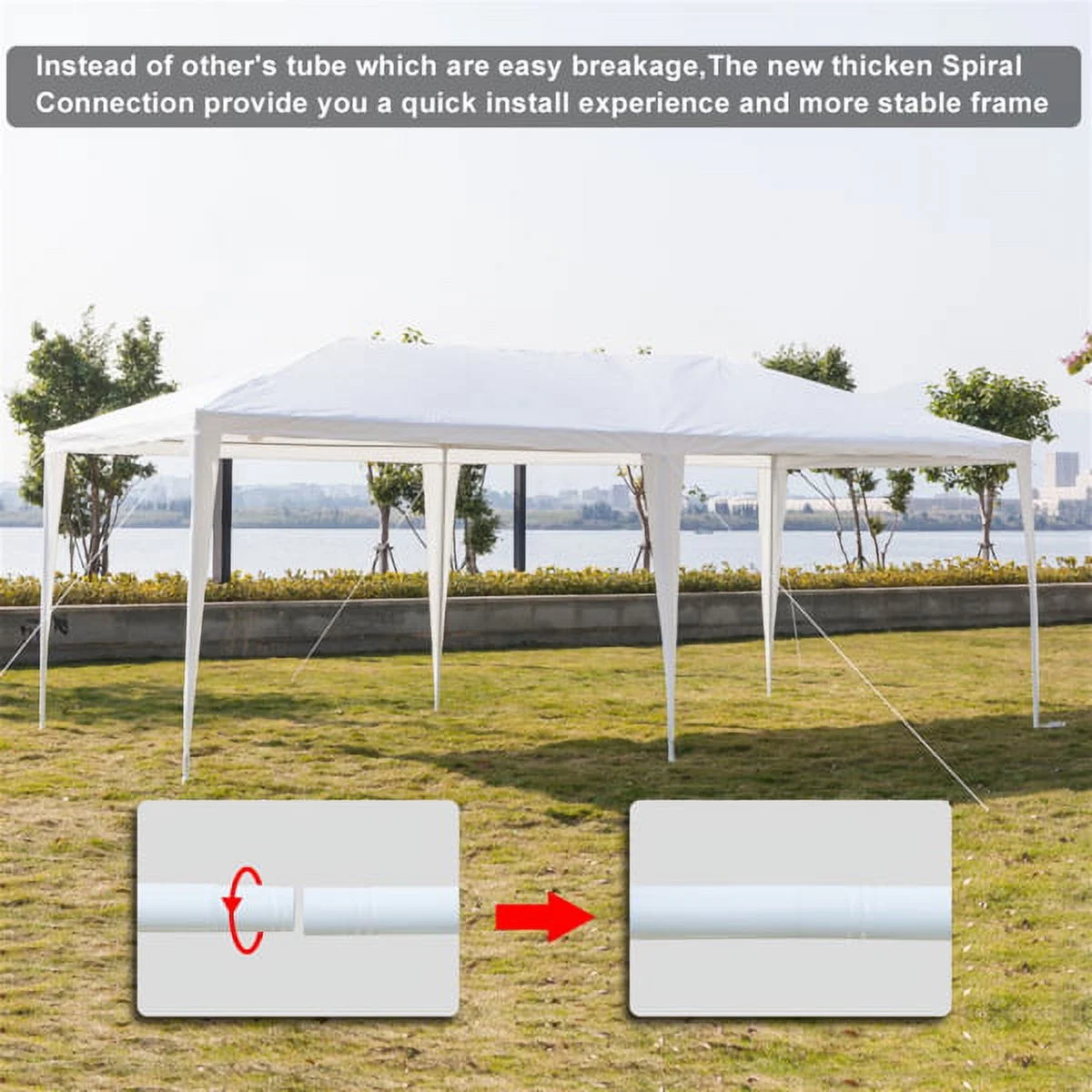 Mother's Day Sales - 3 x 9m Five Sides Waterproof Tent with Spiral Tubes
