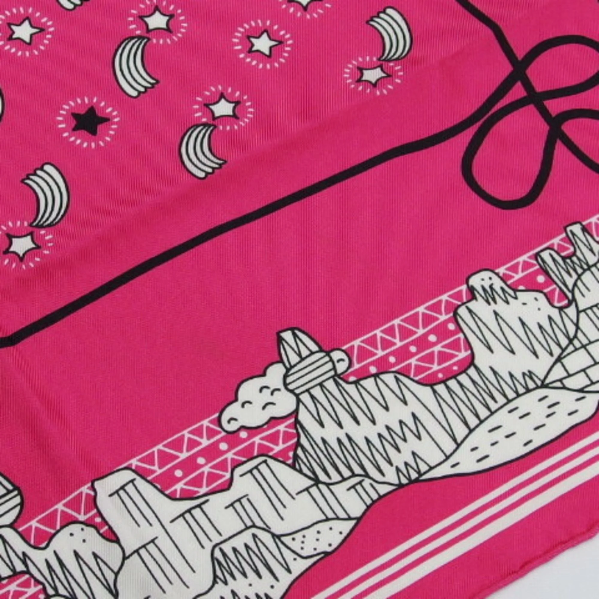 Pre-Owned Hermes Les Canyons Etoiles From the canyons to stars Carre 55 scarf (Good)