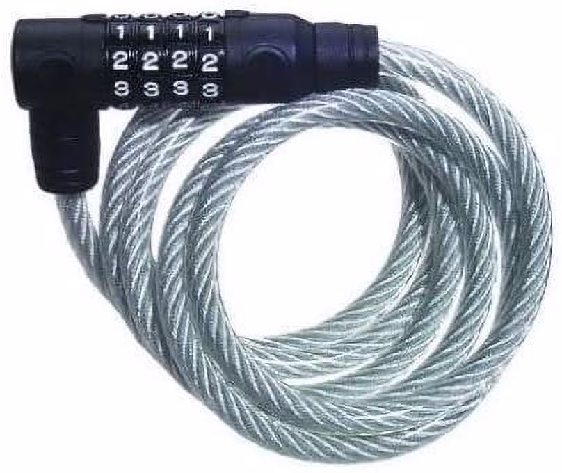 8114D 6-Ft. Bike Cable with Combination Barrel Lock - Quantity 4