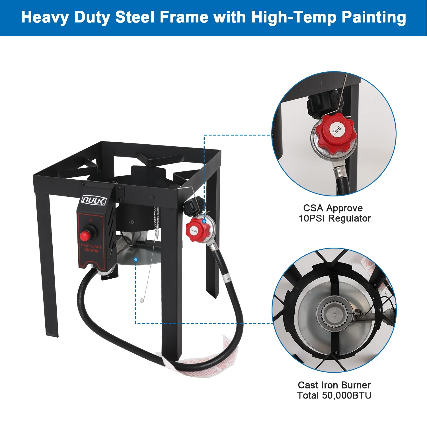 NUUK Propane 30QT Turkey Fryer & 10QT Fish Fryer Combo Kit