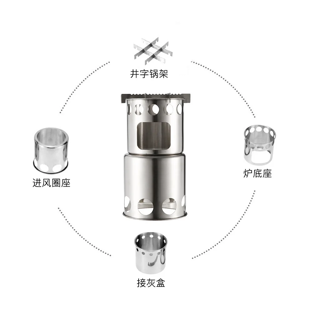 Lixada Outdoor furnace,Wood StoveStainless Steel Wood StovePicnic Steel Wood Stove Portable Stainless Steel Mewmewcat PicnicJinmie