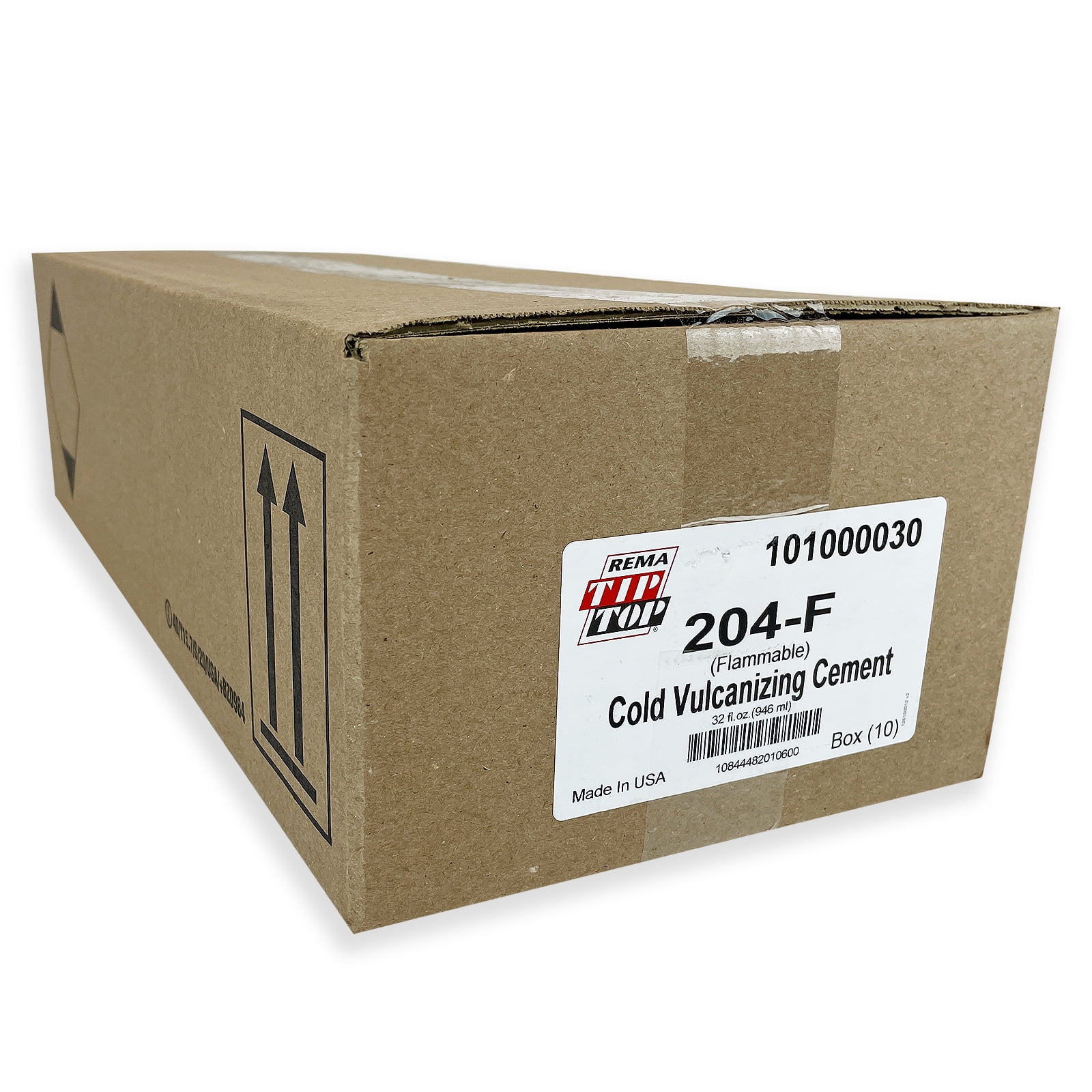 10 Cans REMA 204-F 32oz Cold Vulcanizing Cement Tire Iner Tube Patch Repair Glue