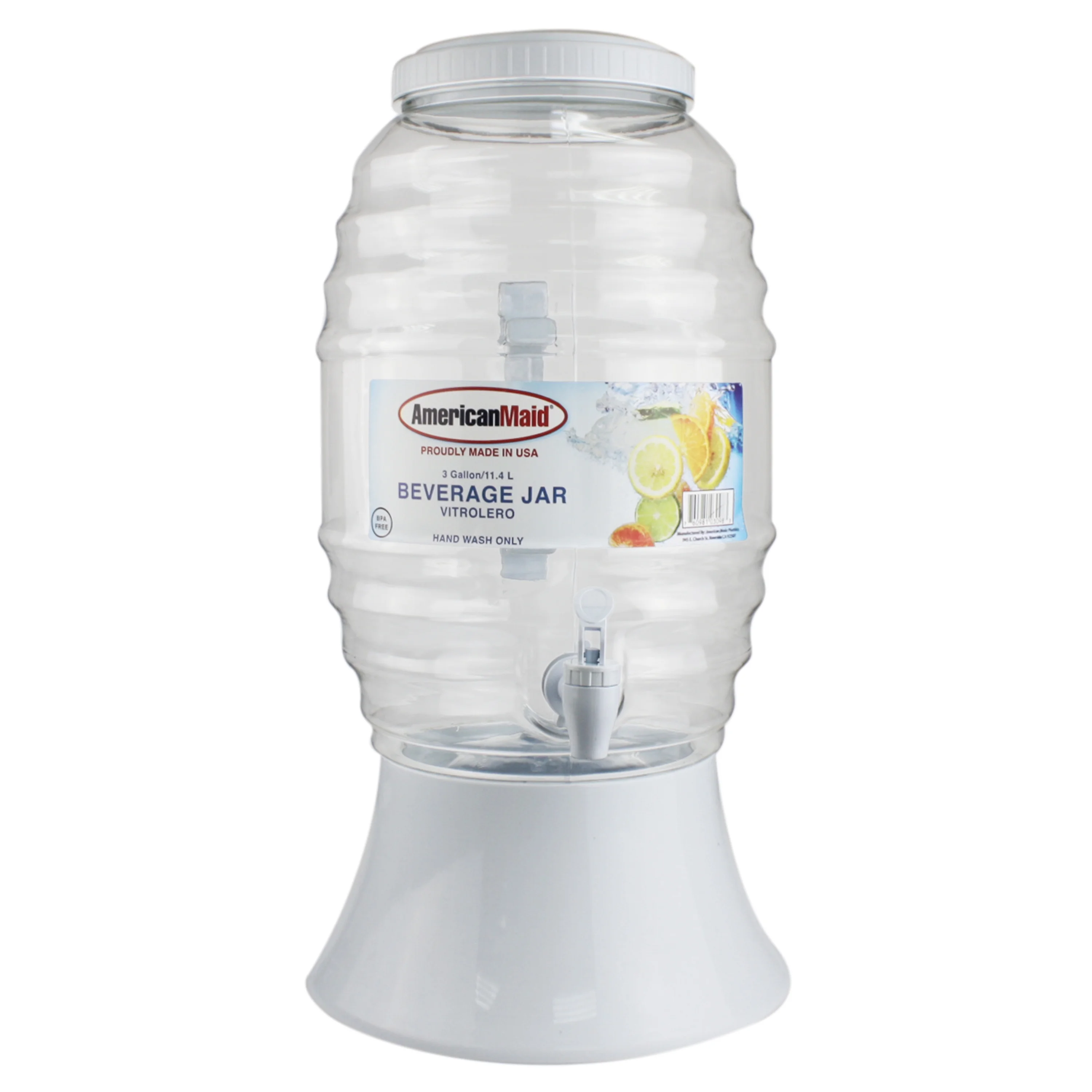 American Maid 3 Gallon Vitrolero with a Stand, White