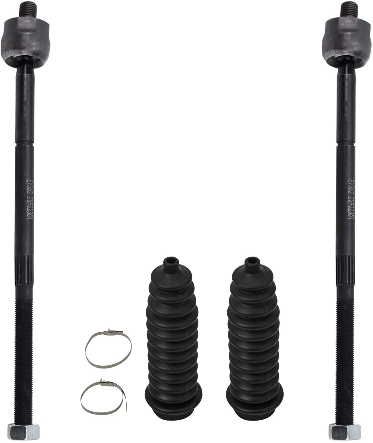 Detroit Axle - Front Inner Tie Rod Ends + Rack and Pinion Tie Rod Boots Replacement for Town & Country Grand Voyager Dodge Grand Caravan Fits select: 1998-1999 DODGE GRAND CARAVAN SE/SPORT