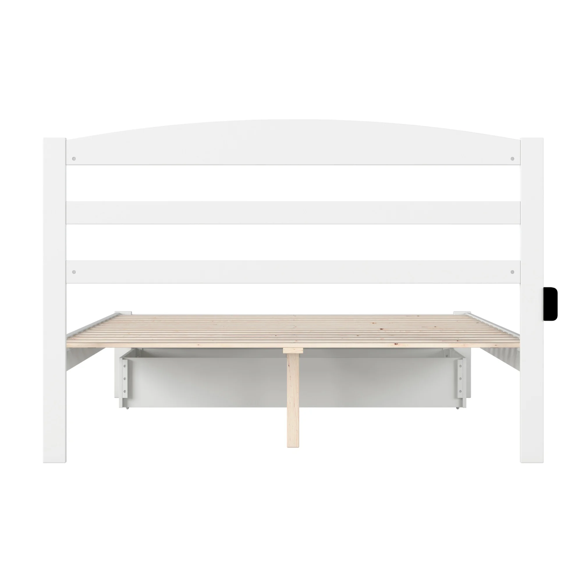 AFI Warren Solid Wood Traditional Queen Bed w/ Drawer in White