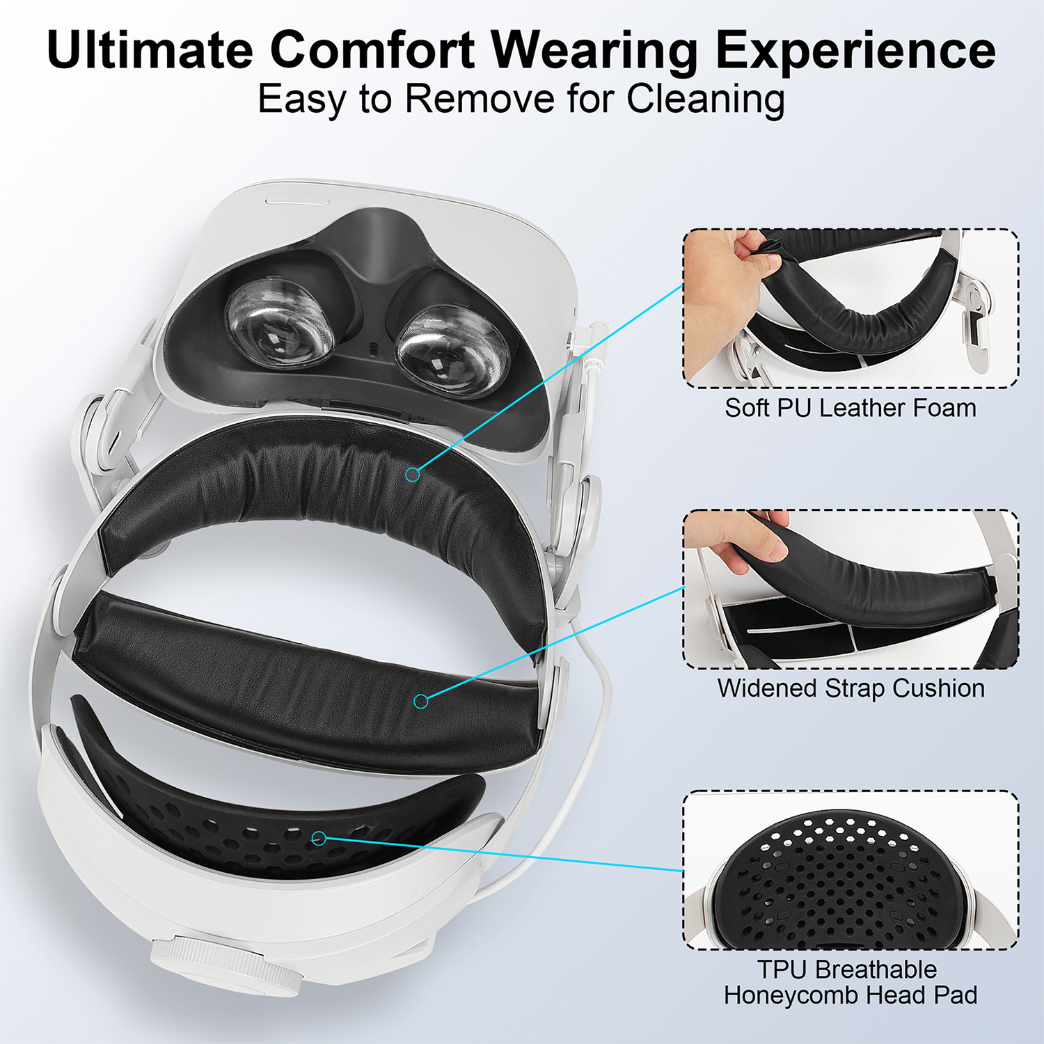 Battery Pack Head Strap Compatible with Quest 2 - SG-MQHS-29