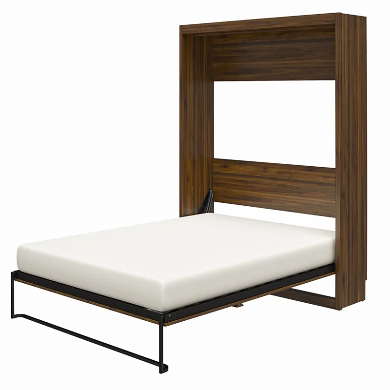 Bowery Hill Transitional Engineered Wood Brown Full Murphy Wall Bed
