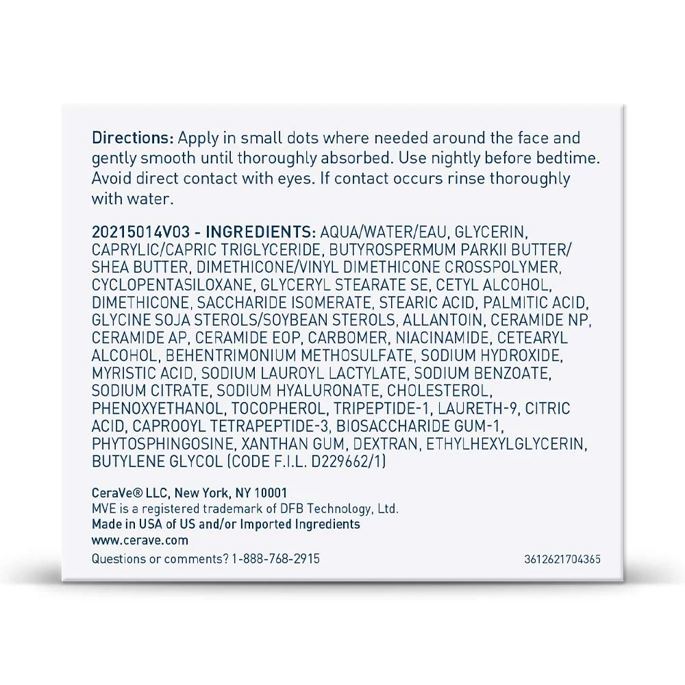 CeraVe Skin Renewing Night Cream, 1.7 Ounces (3 Pack)