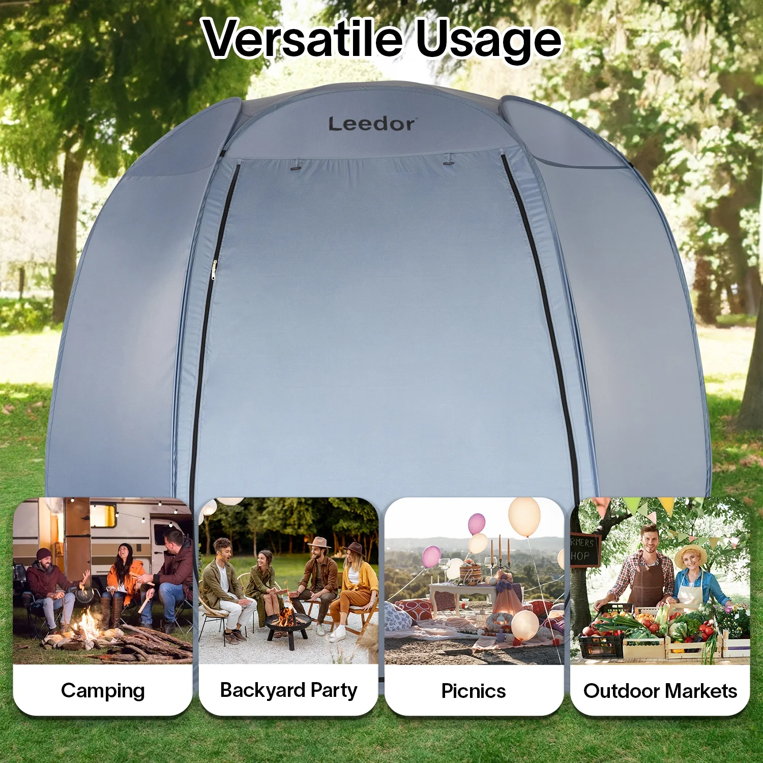 Alvantor Pop Up Sun Shade Canopy All-Season Shelter Camping Tent