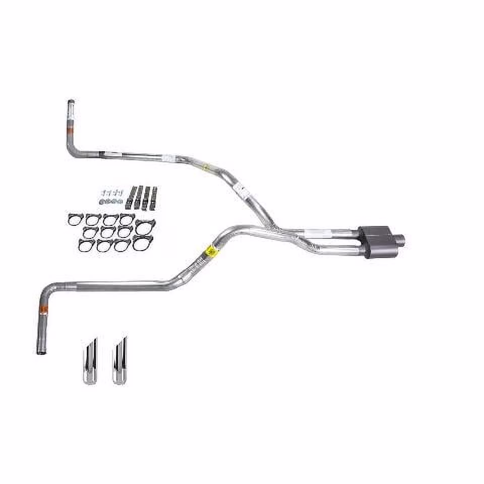 Silverado 07-13 dual exhaust 2.5 pipe 1 chamber muffler SW Tip Side Exit