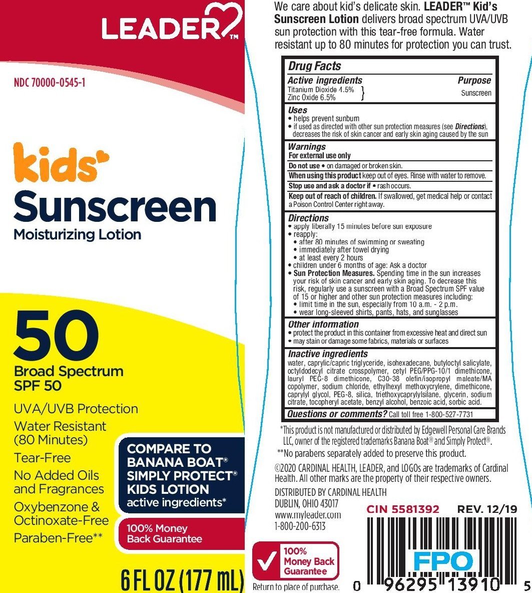 Leader Sunscreen Moisturizing Lotion SPF50 Broad Spectrum, Tear Free, 6oz