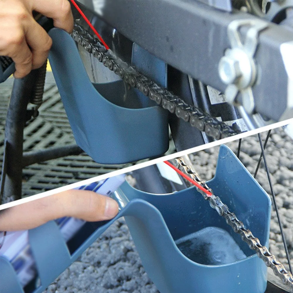 Bike Chain Cleaning Greasy Dirt Storage Tool Motorcycle Chain Cleaning Oil -Proof Box Chain Cleaning Accessory