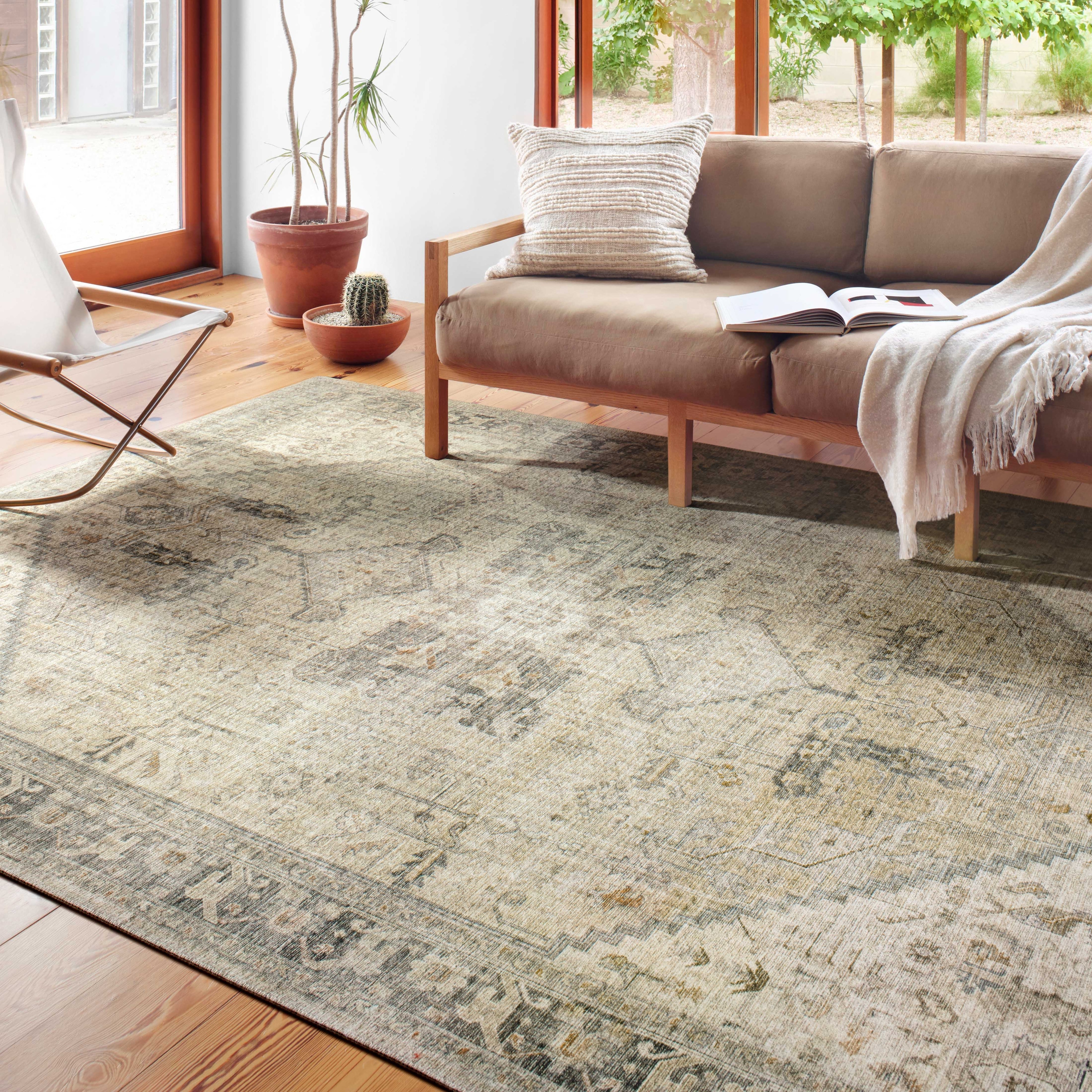 Alexander Home  Leanne Printed Persian Distressed Vintage Area Rug 3'-6